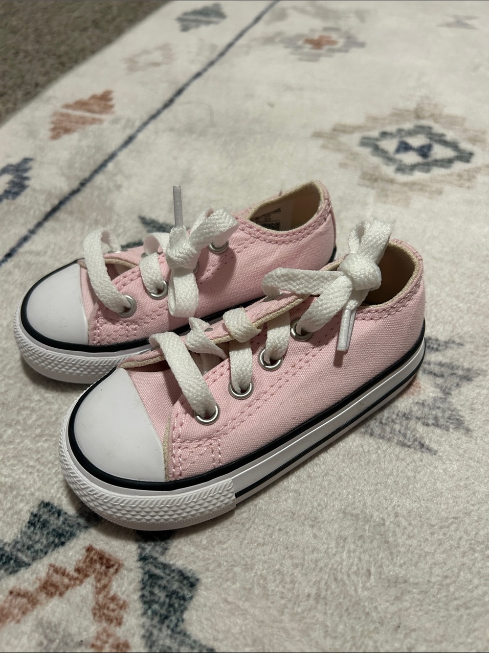 Kids Pink Converse All Star Lace-Up Sneakers